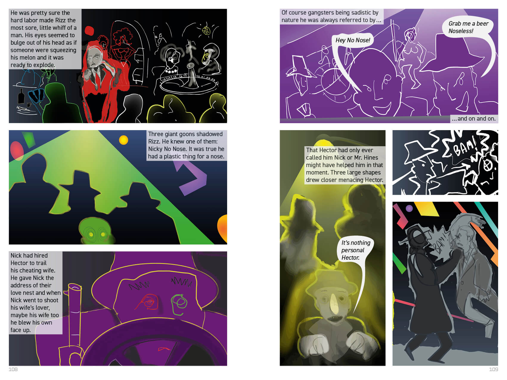 sample spread of graphic novel